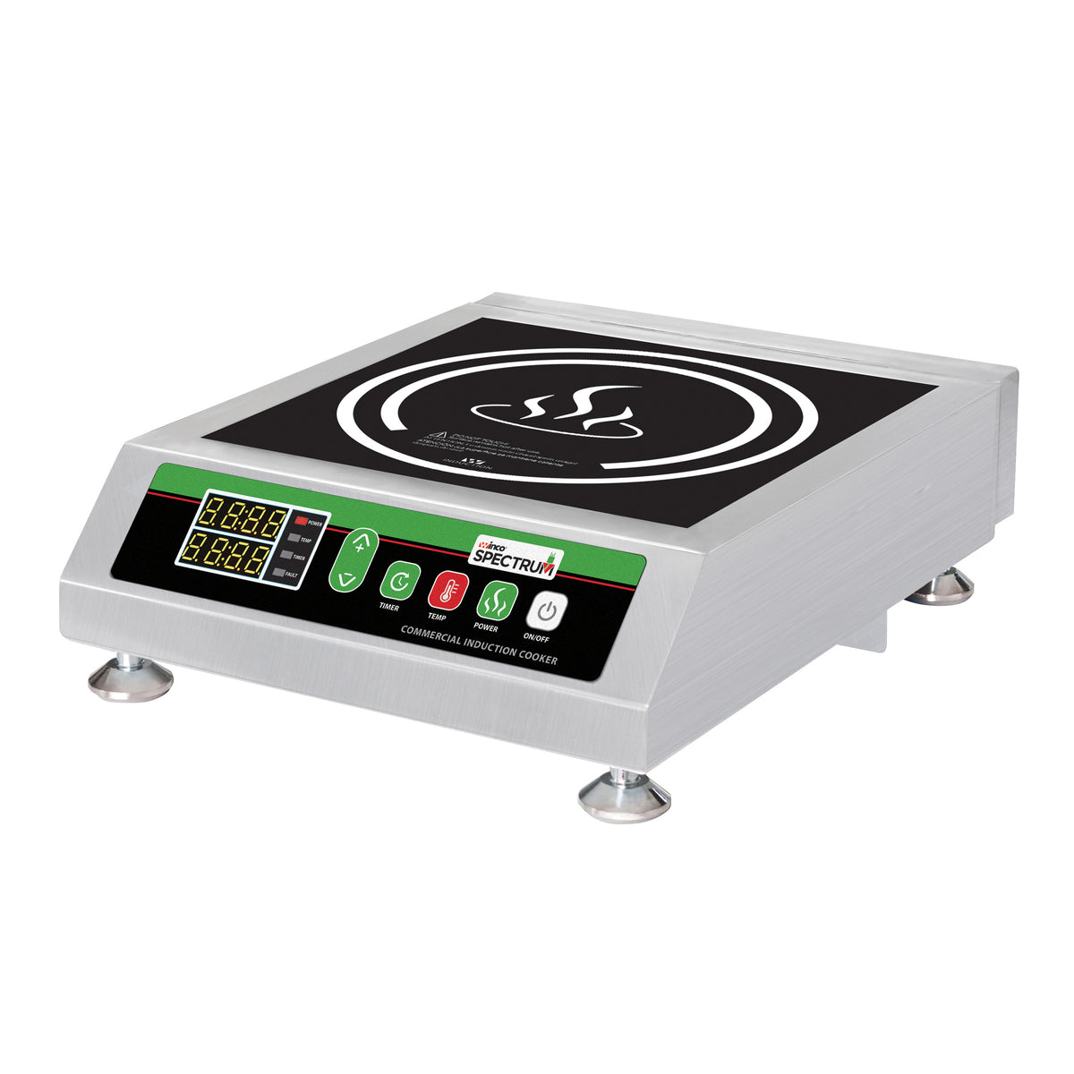 Winco EICS-34 14" Countertop Induction Cooker w/ Digital Controls, Ceramic Glass Surface