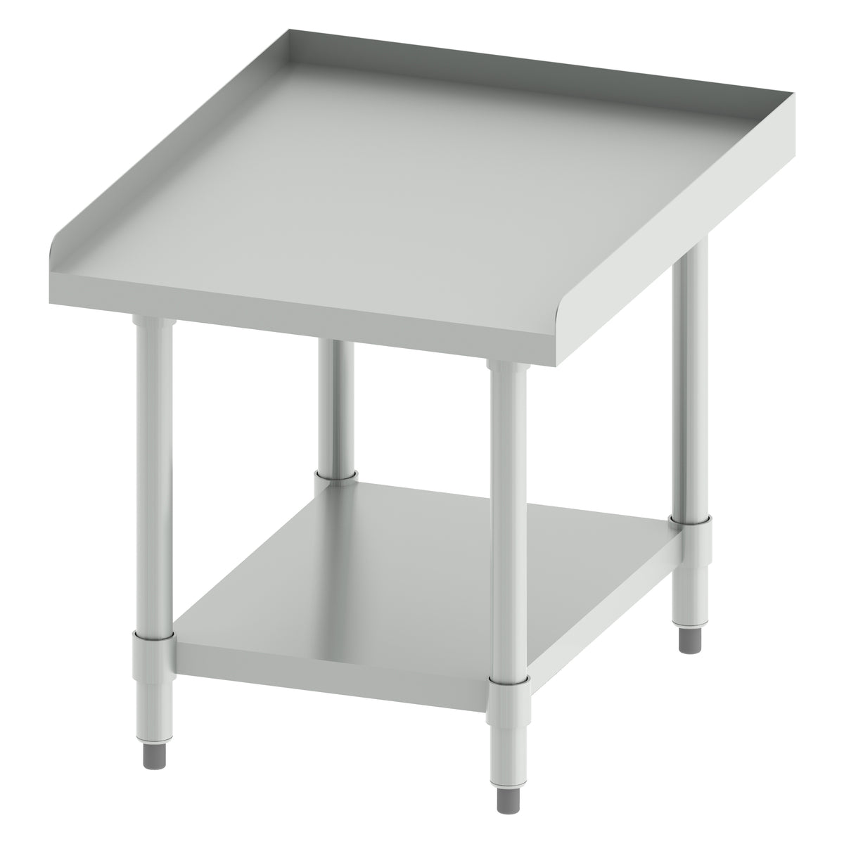 Winco ES-2430 Stainless Steel Equipment Stand, Galvanized Legs & Undershelf - 24"W x 30"D x 24"H