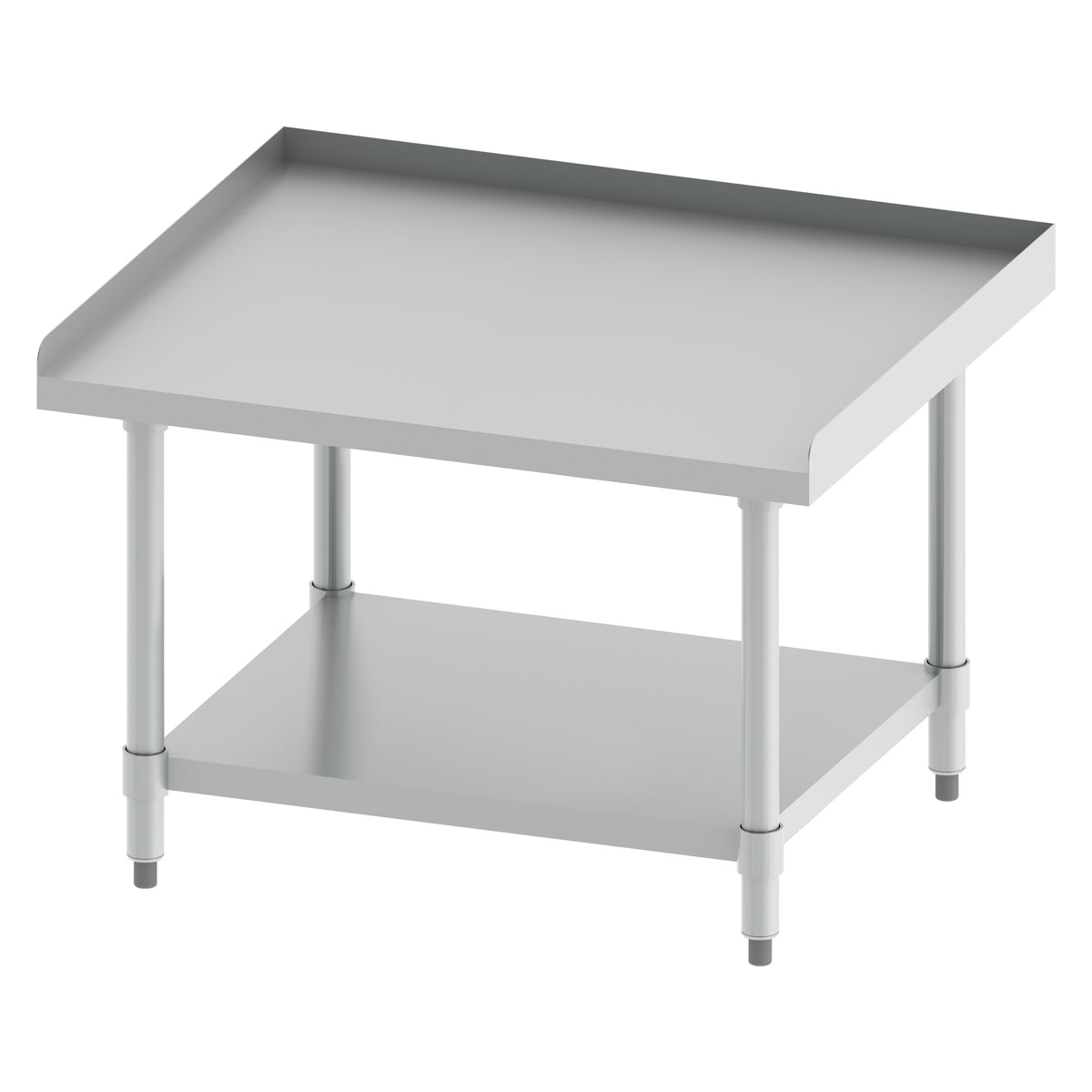 Winco ES-3630 Stainless Steel Equipment Stand, Galvanized Legs & Undershelf - 36"W x 30"D x 24"H