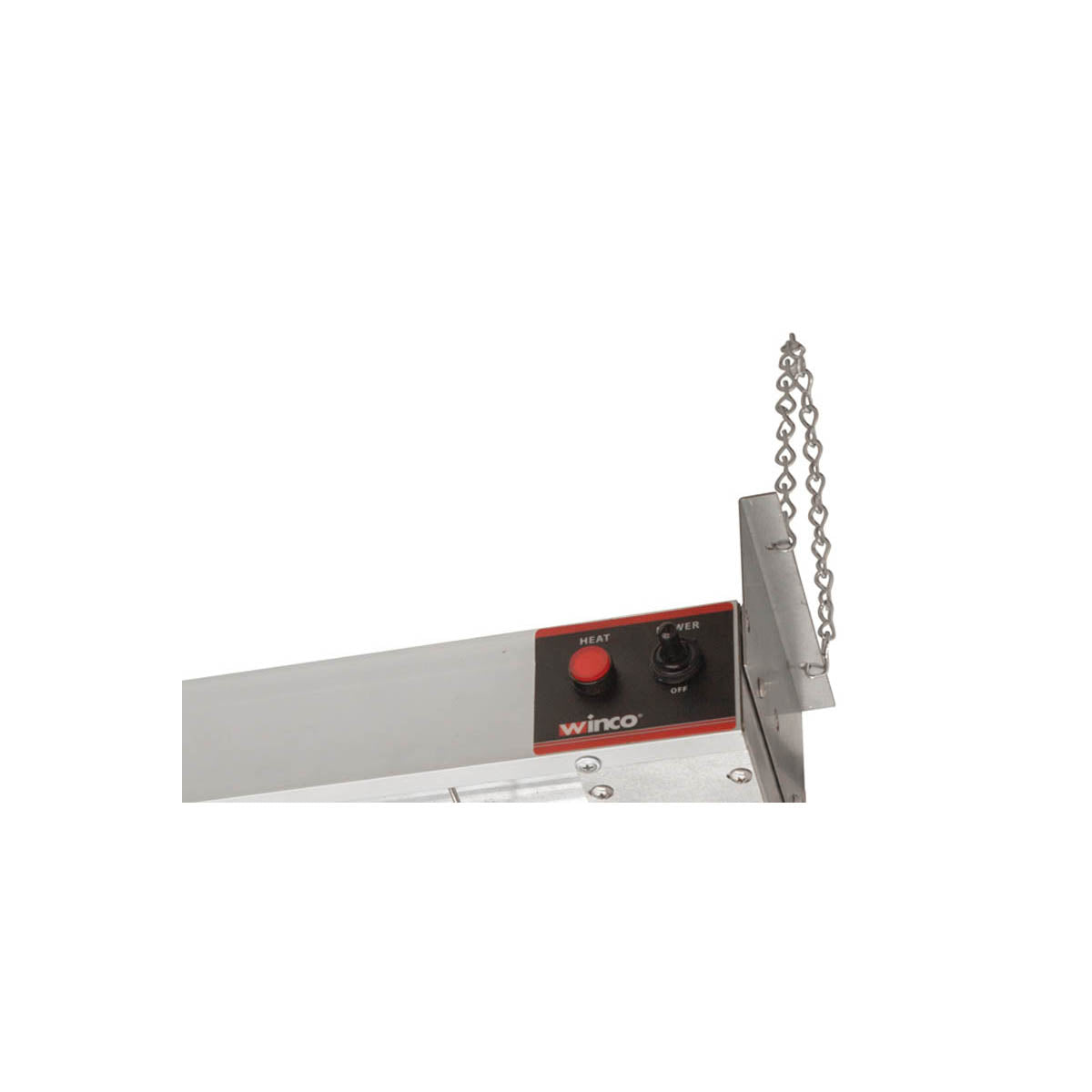 Winco ESH-60 60" Strip Heater, 55-60" Length, Metal Rod, Unlighted, Steel Finish, 120V 1.4kW, Set