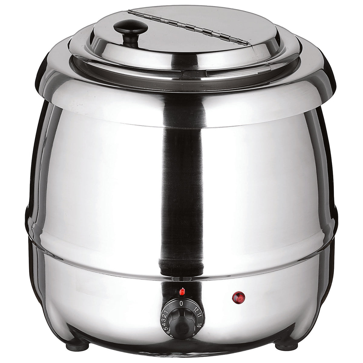 Winco ESW-70 Winco ESW-70 10 qt. Stainless Steel Soup Warmer Set with Adjustable Heat Control | 10 quart