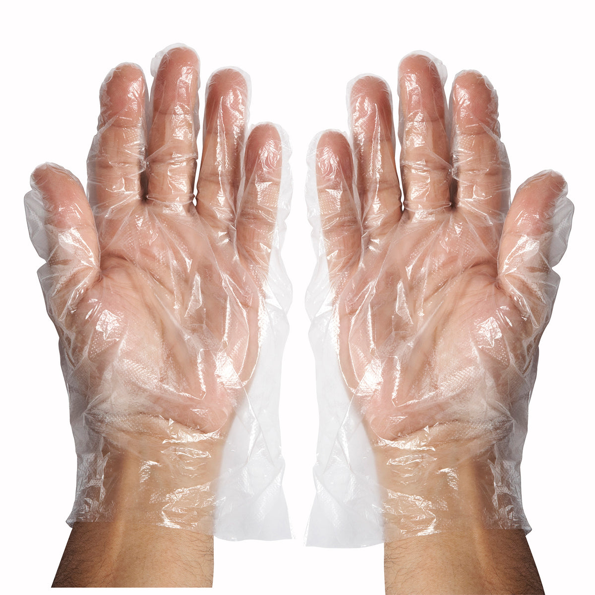 Winco GLP-L Gloves, Large, Textured, Disposable - 500/Box | polyethylene