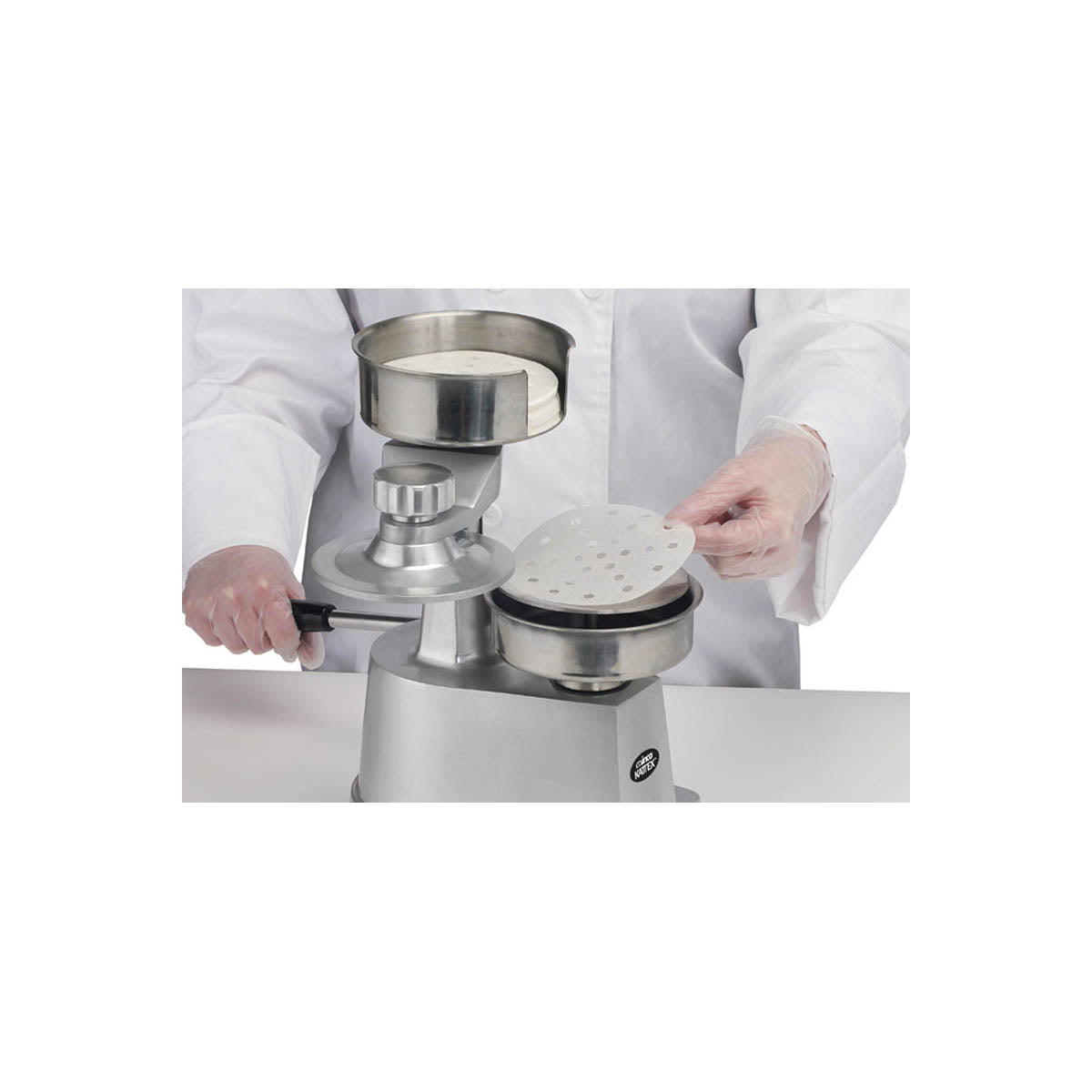 Winco HBP-3 Hamburger Press 10" Heavy-duty with 4" and 5" Plates - 1/Set | anodized aluminum
