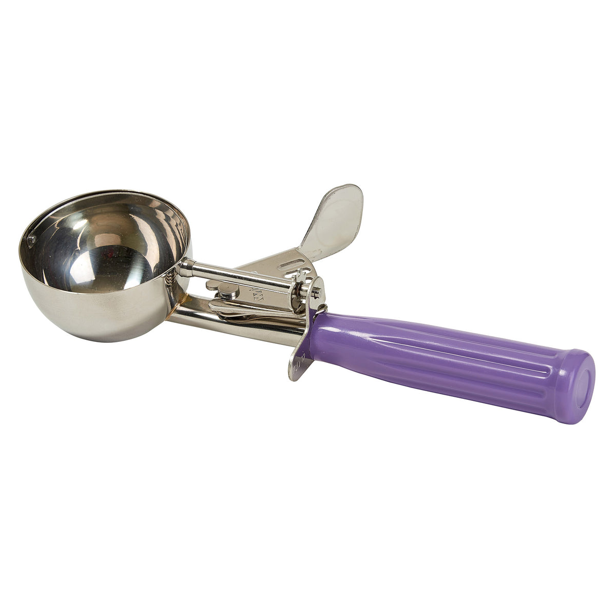 Winco ICD-12P 3.25 Oz. Allergen Free Purple Stainless Steel 12 Size Ice Cream Disher | 2 - 3 oz