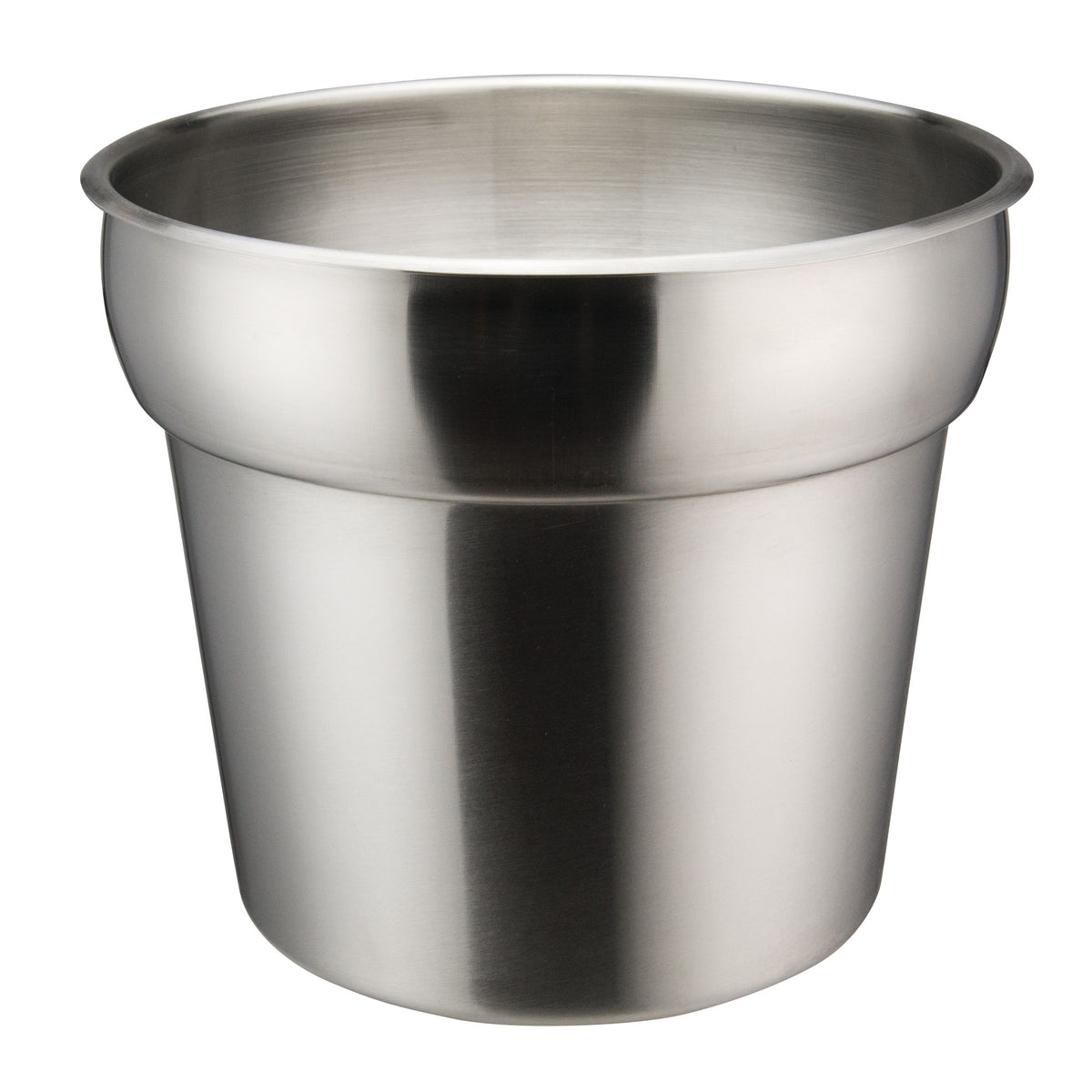 Winco INSN-7 Inset, 7 qt. (224 oz.), 9-1/2" X 8", Round, Stainless Steel | stainless steel (unspecified)