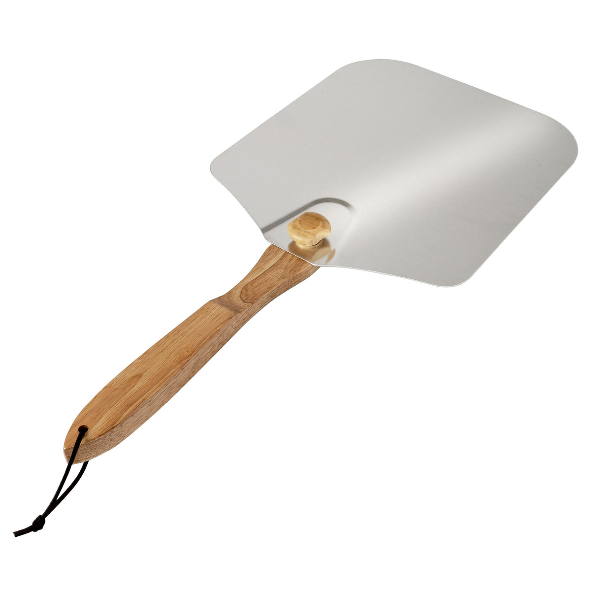 Winco KCH-08435 Old Stone 12"X14" Bamboo Pizza Peel with Folding Handle - Aluminum