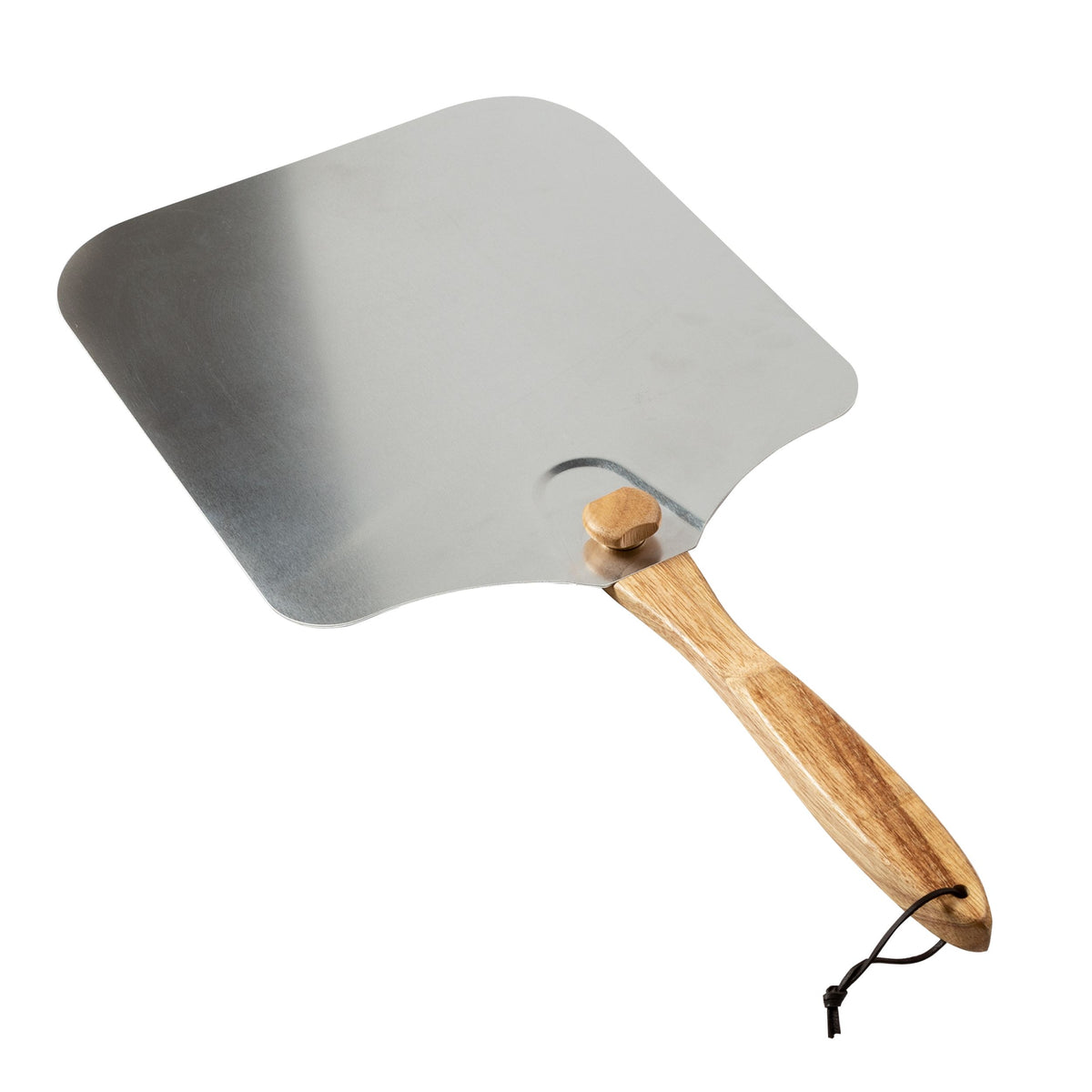 Winco KCH-08436 Old Stone 14"X16" Pizza Peel with Folding Handle - Aluminum