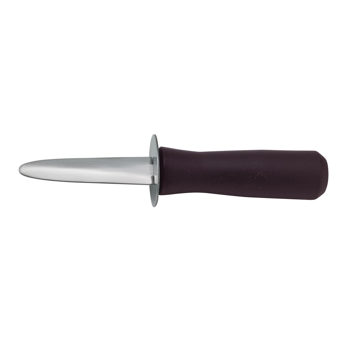 Winco KCL-5P 3" Oyster Stainless Steel Knife with Black Plastic Handle