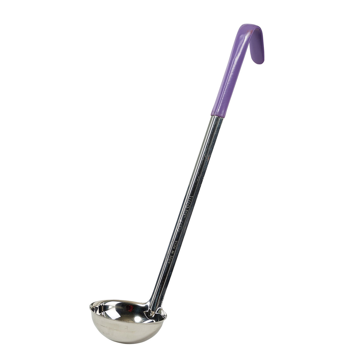 Winco LDC-4P 4 oz One-Piece Stainless Steel Serving Ladle w/ 15 1/2" Color-Coded Handle | 2 to 5 oz