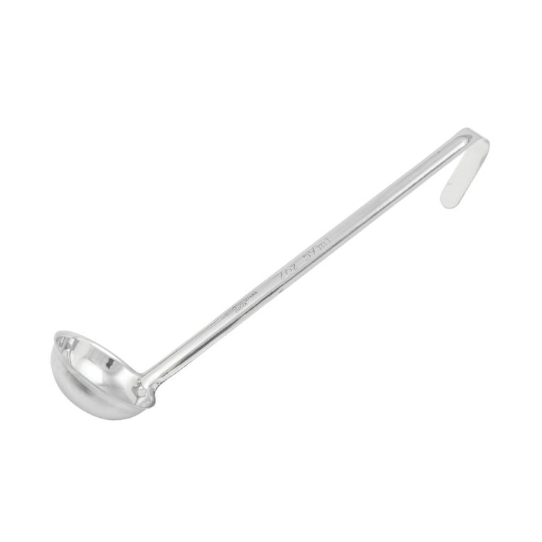 Winco LDI-2 One-Piece Stainless Steel 2 oz LDI Series Serving Ladle w/ 10 1/4" Long Handle | 2 to 5 oz