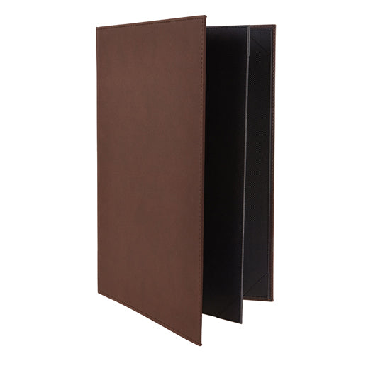 Winco LMF-814BN Menu Cover, Four Views, Legal Size, Holds 8-1/2" X 14" Paper | leather-like