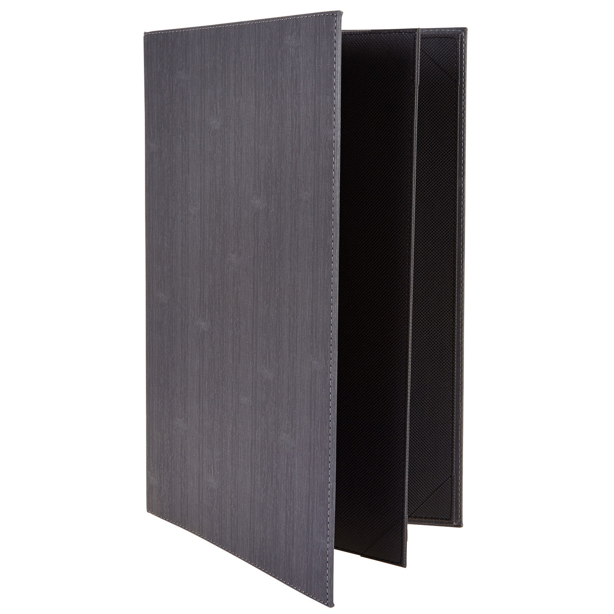 Winco LMF-814GY Menu Cover, Four Views, Legal Size, Holds 8-1/2" X 14" Paper | leather-like