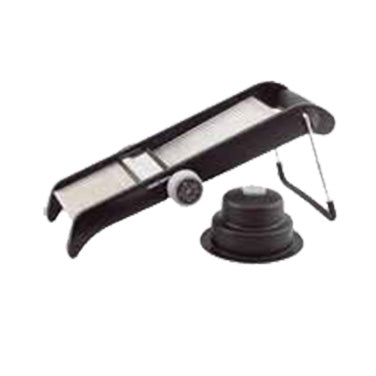 Winco MDL-4P Mandoline Slicer, 14-5/8" x 4-13/16", 4-Setting Dial (Serrated, Dual Julienne) Handguard Stand