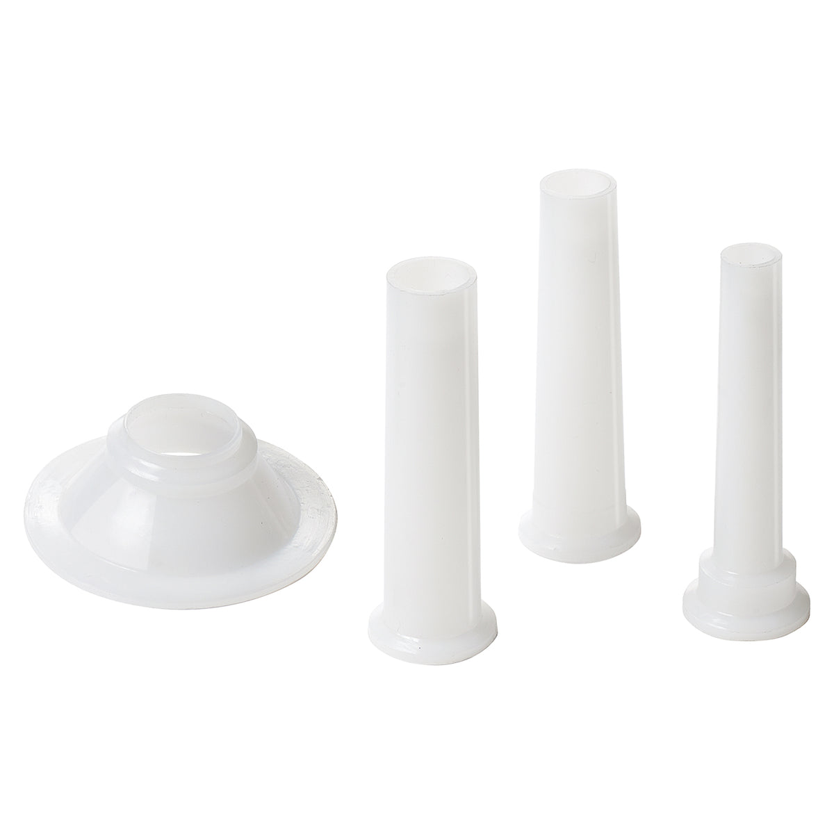 Winco MG-10SSK Replacement Sausage Stuffing Kit - 1 Flange, 3 Tubes & Plates, #10 Hub, for MG-10 Meat Grinder