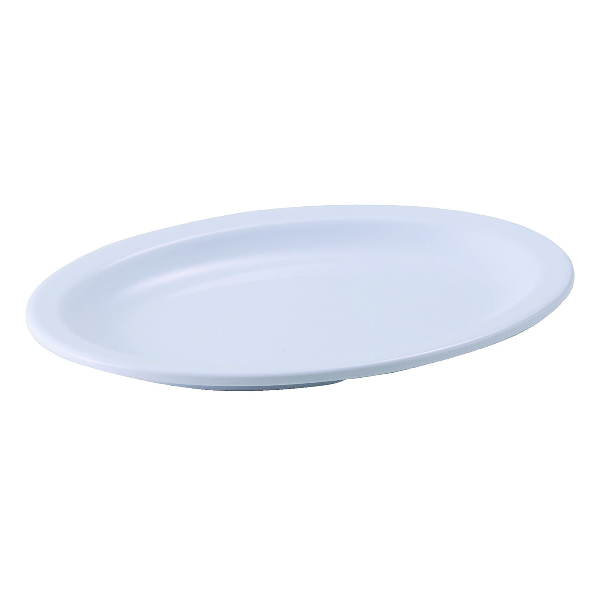 Winco MMPO-96W Oval Melamine Platter, 9-3/4" x 6-3/4" White heat resistant dishwasher safe - 1 Dozen