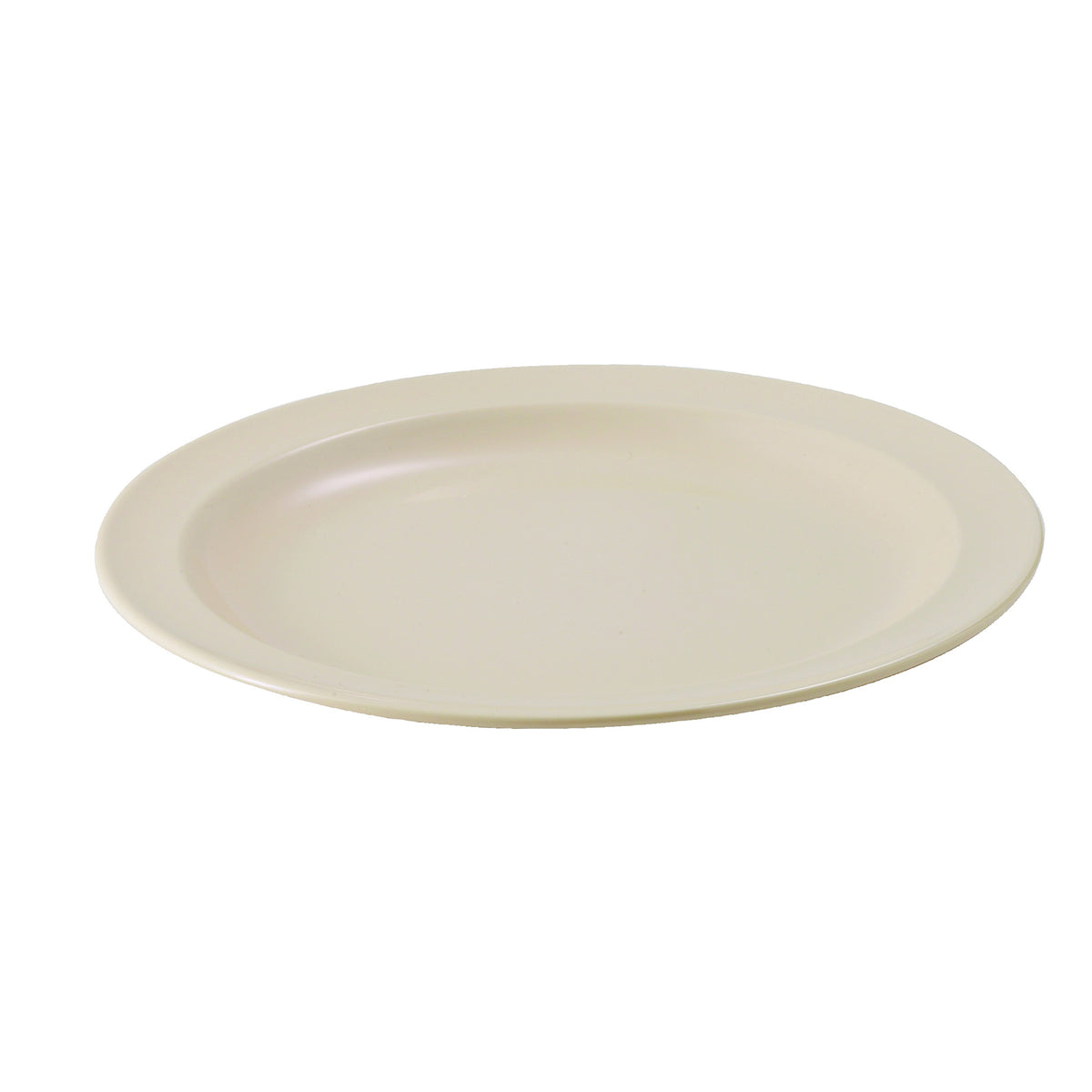 Winco MMPR-5 5-1/2" Tan Melamine Round Plate Heat-Resistant to 212°F, NSF, Dishwasher Safe - 1 Dozen