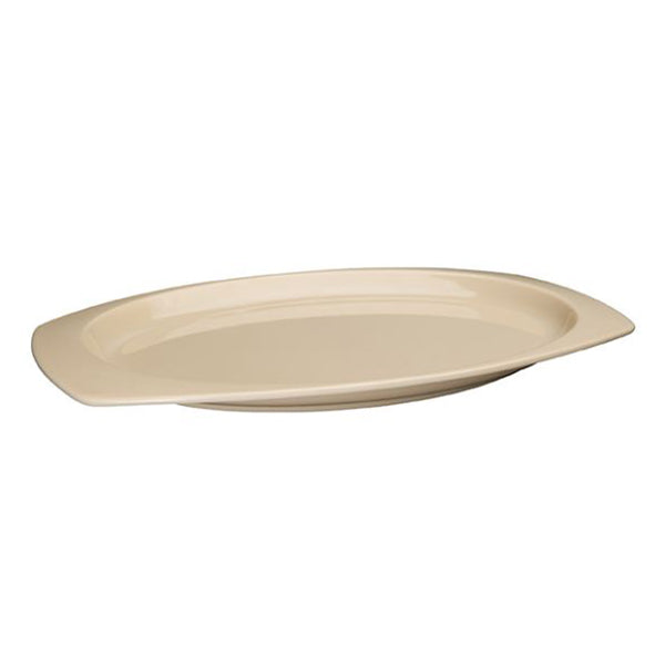 Winco MMPT-96 Rectangular Melamine Platter, 9.5" x 6.75" Tan, NSF Approved - 1 Dozen