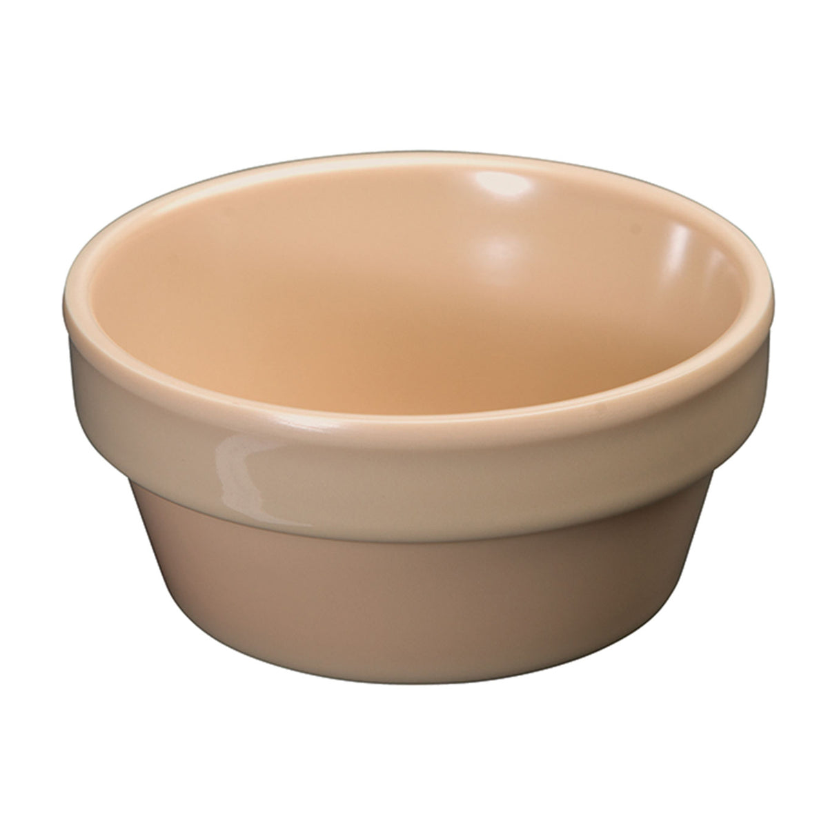Winco MMSC-2 Ramekin, 2.5 oz (2-3/4" Dia.) Tan Melamine Sauce Cup, Heat-Resistant, NSF - 1 Dozen | 2 oz