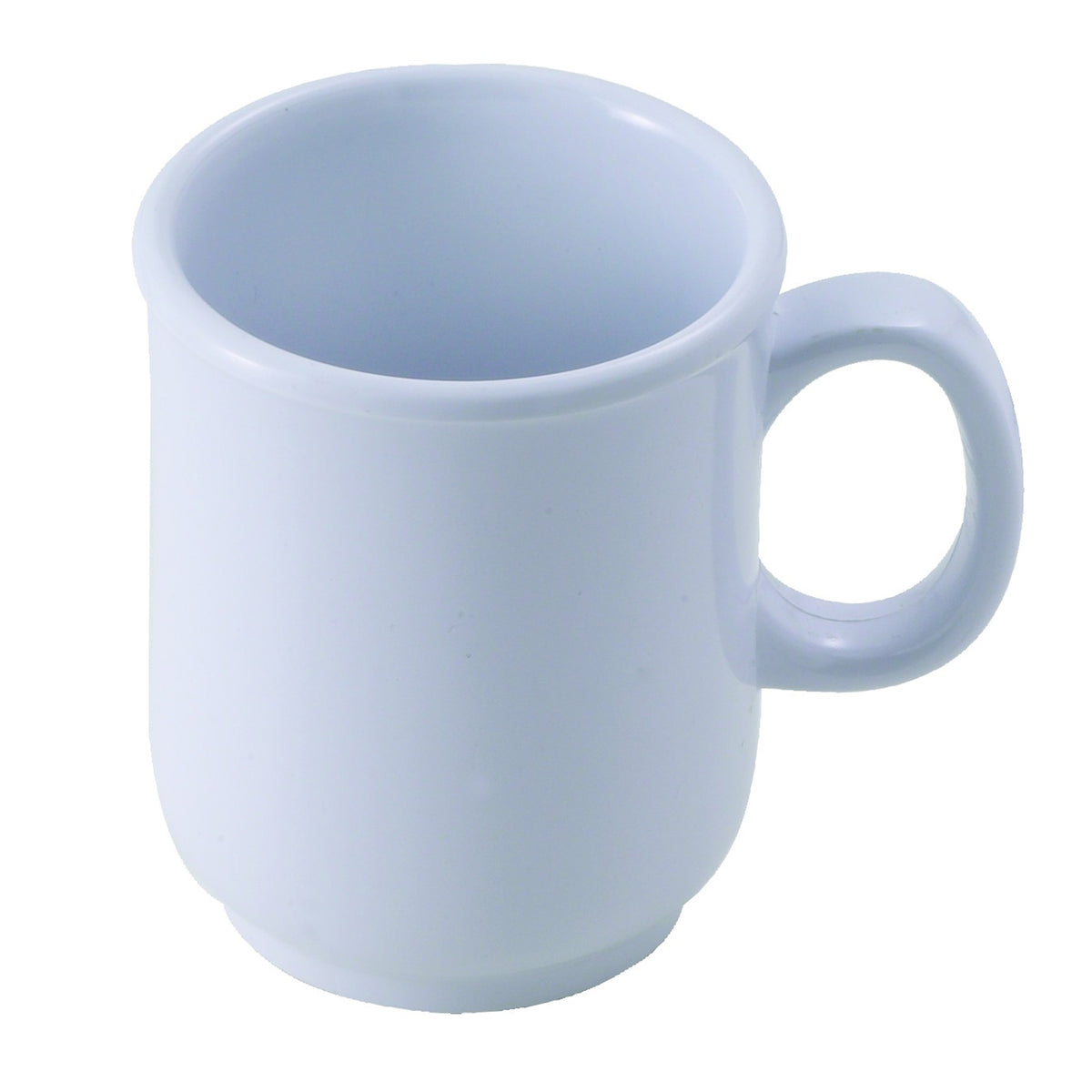 Winco MMU-8W Bulbous 8 oz Melamine Mug, 2-15/16" Dia x 3-5/8" H, 212°F, Dishwasher Safe - 1 Dozen
