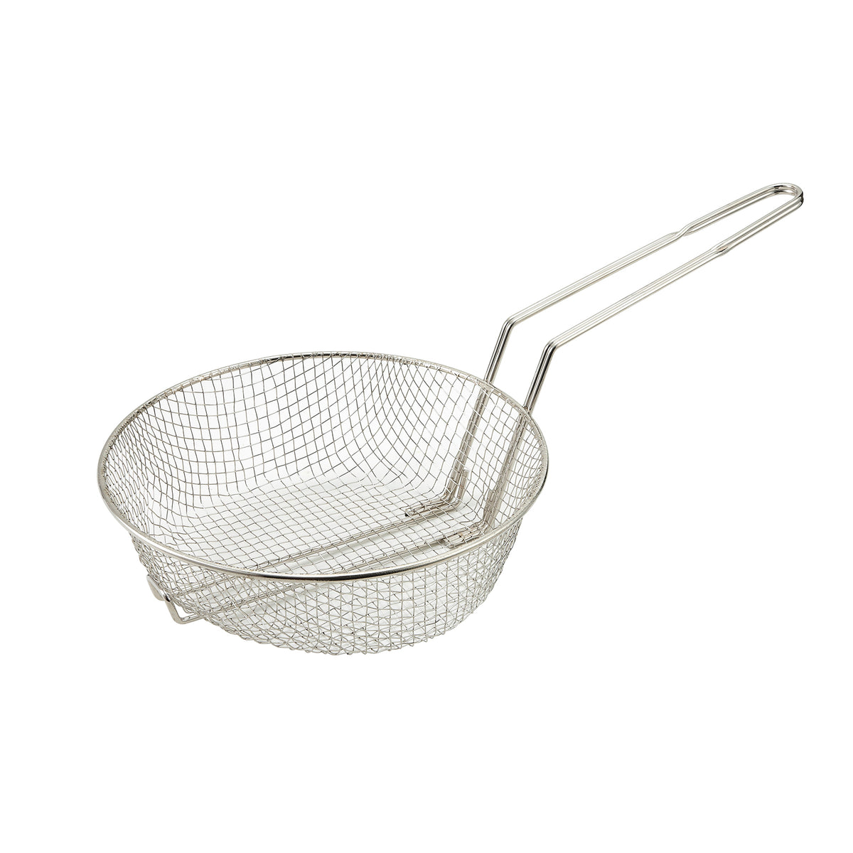 Winco MSB-10M 10" Round Medium Mesh Culinary Basket w/ Nickel Plated Steel | aluminum housing