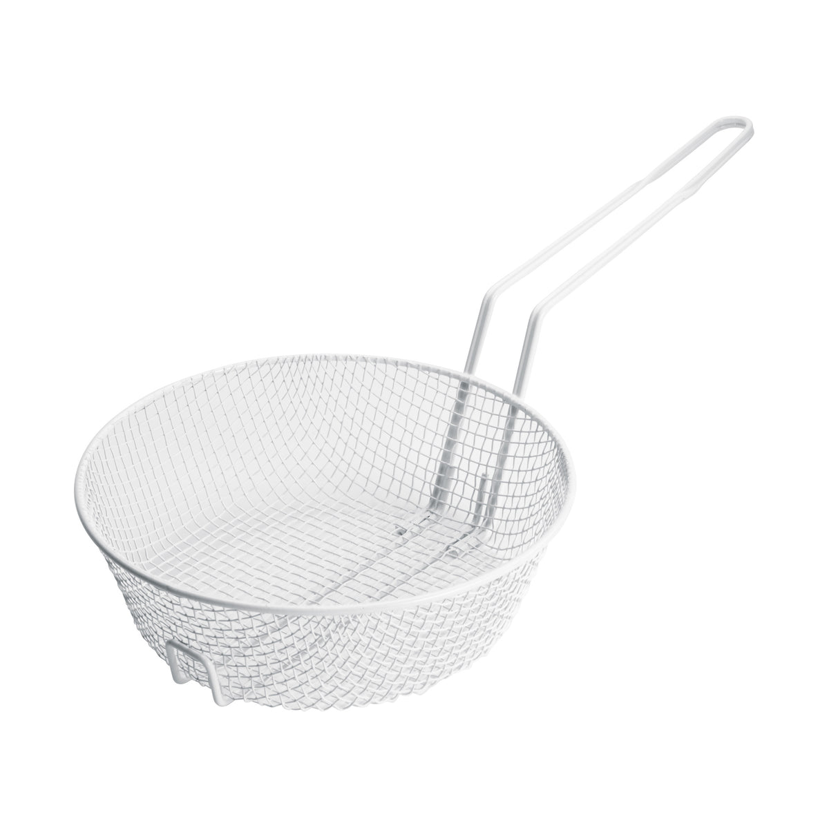 Winco MSBW-10M 10" Non-Stick Medium Mesh Breading Basket w/ White Plastic Coating | aluminum housing