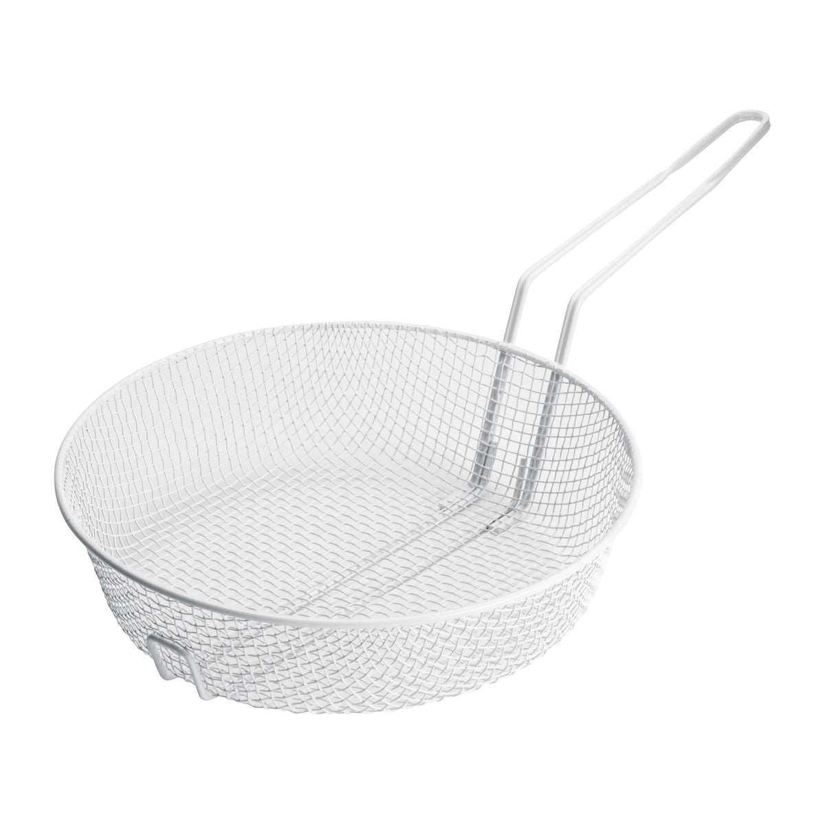 Winco MSBW-12M 12" Non-Stick Medium Mesh Breading Basket w/ White Plastic Coating | aluminum housing