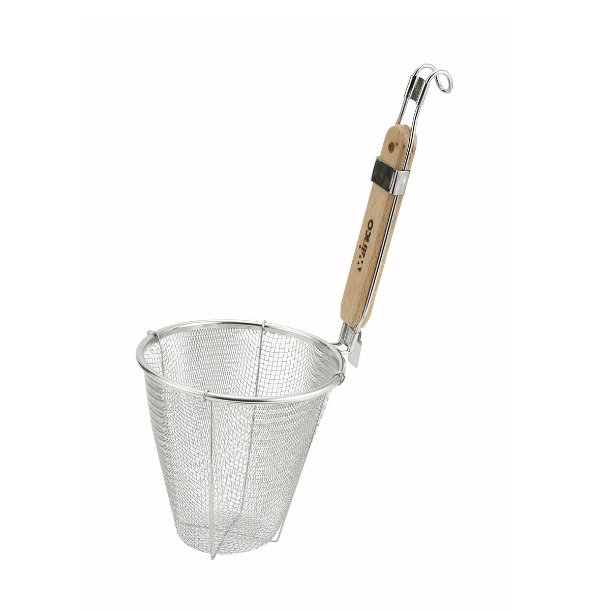 Winco MSH-5 5 1/2" Diameter Deep Bowl Single Mesh Strainer - Stainless Steel