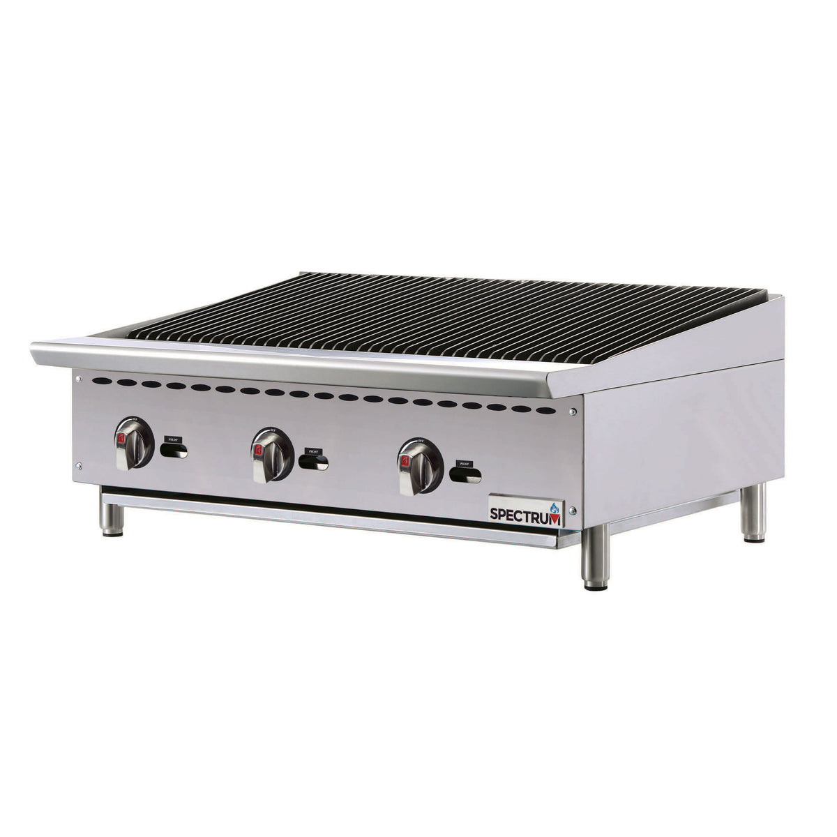 Winco NGCB-36R 36" Countertop Spectrum Gas Radiant Charbroiler w/ (3) Burners