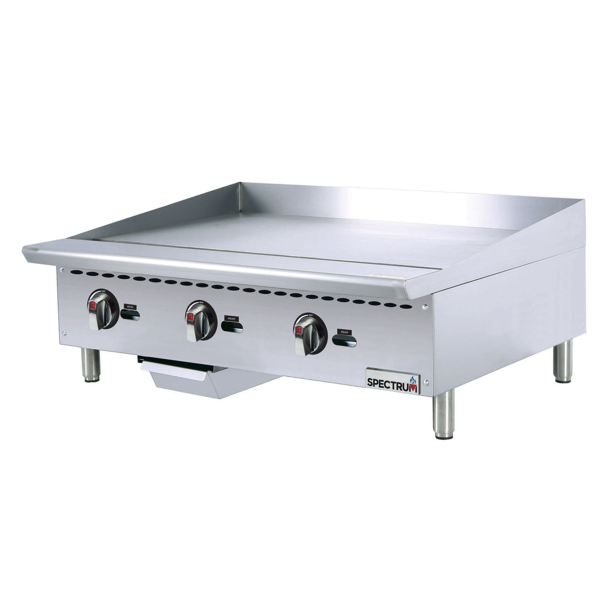 Winco NGGD-36M 36" Countertop Manual Gas Griddle, 3/4" Steel Plate, 90.000 BTU