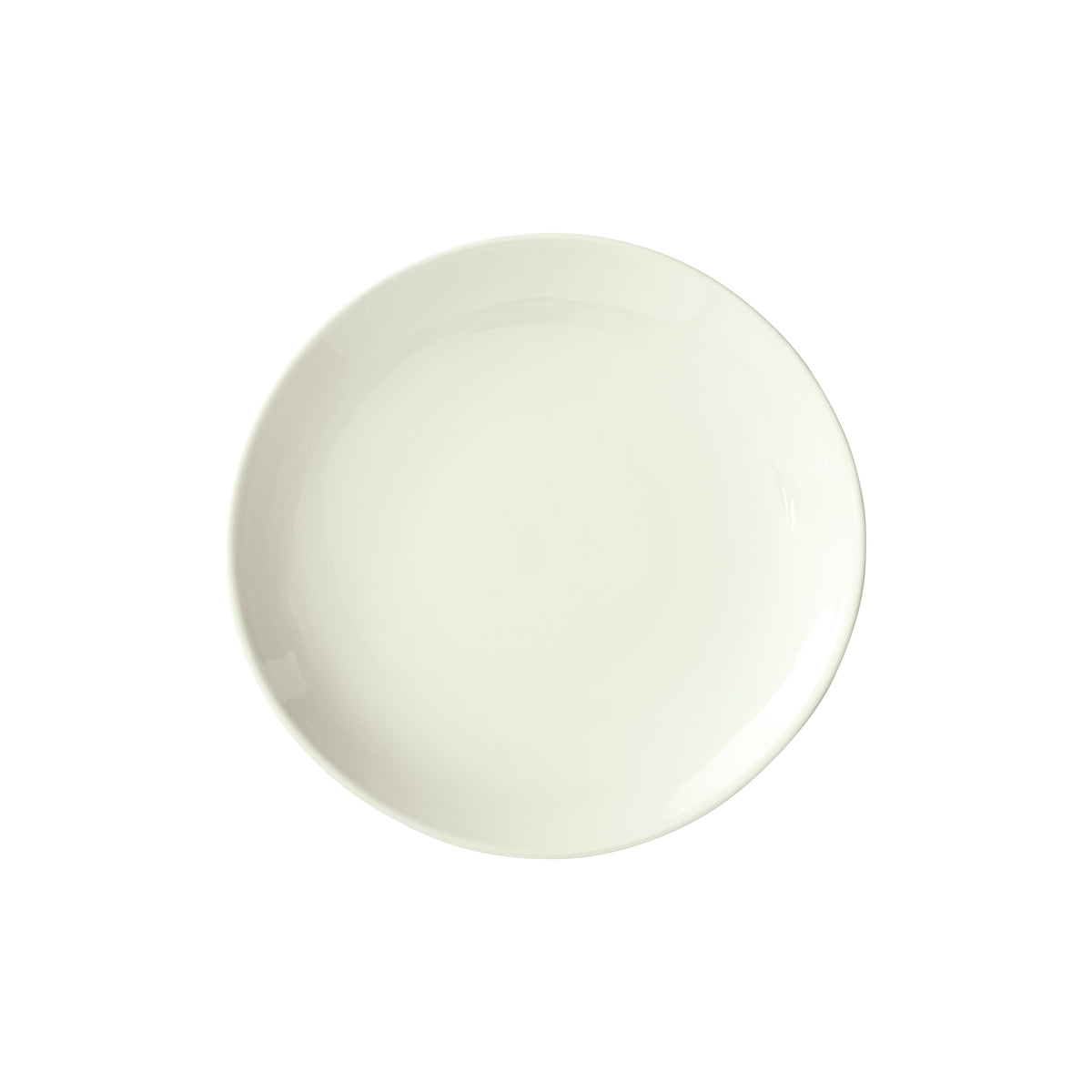 Winco OKP-10-AW China Platter, 10" Round Porcelain Coupe, American White Finish - 1 Dozen