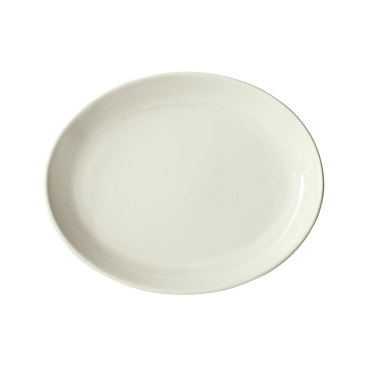 Winco OKP-105PL-AW Oval Porcelain Platter, 10.5" x 8.25" x 1.5", American White, 1 Dozen