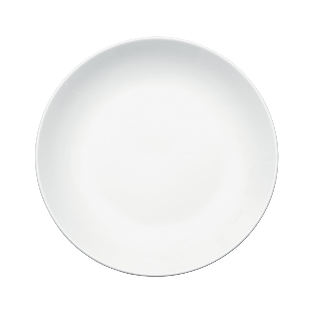 Winco OKP-12 Brechia Coupe Plate, 12" Dia x 1-1/4" H, Round White Porcelain, Coupe Rim - 1 Dozen