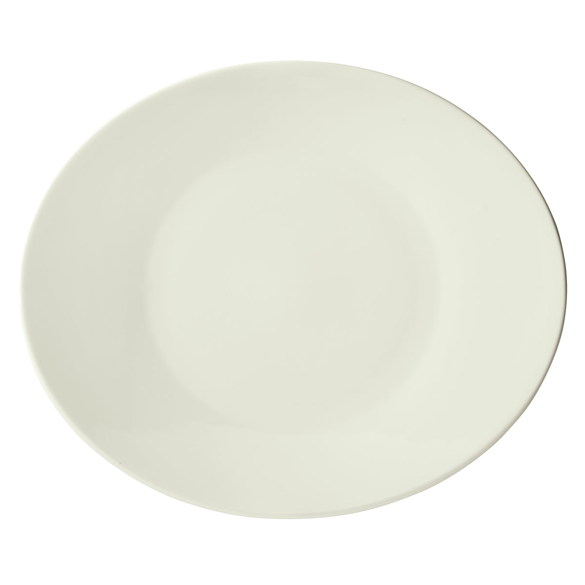 Winco OKP-13PL-AW Oval Porcelain China Platter, 13" x 11-3/8" x 1-1/2", White Finish - 1 Dozen