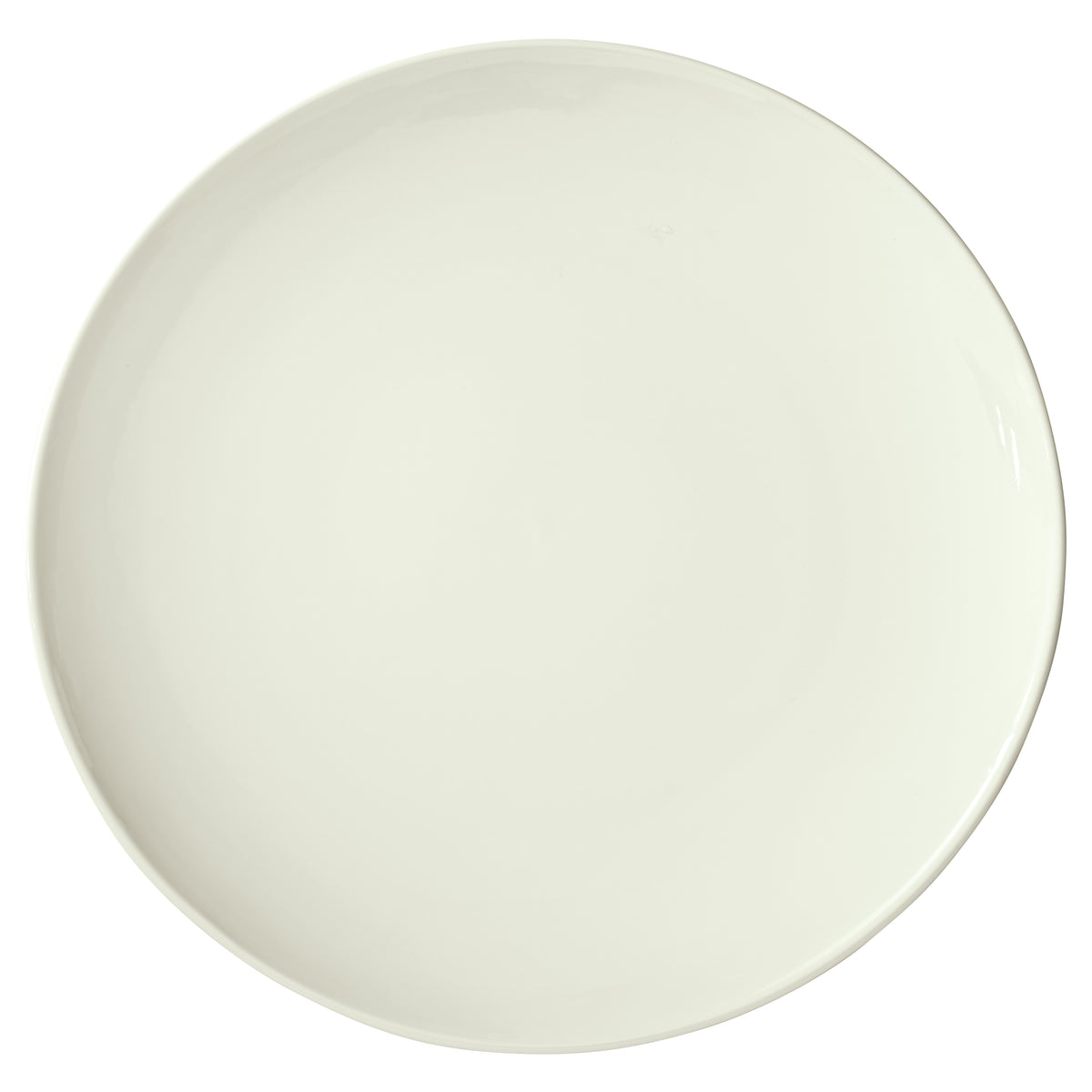 Winco OKP-16-AW 16" Coupe Rim Porcelain Dinner Plate, American White, Round Shape