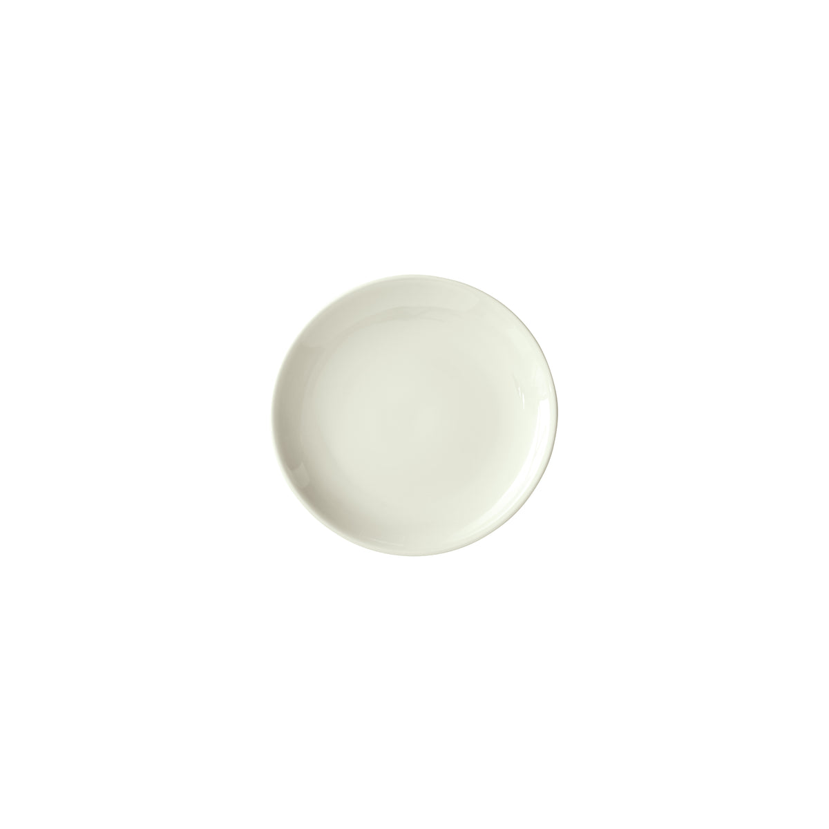 Winco OKP-6-AW 6" Round Porcelain China Plate, American White Coupe Rim - 1 Dozen
