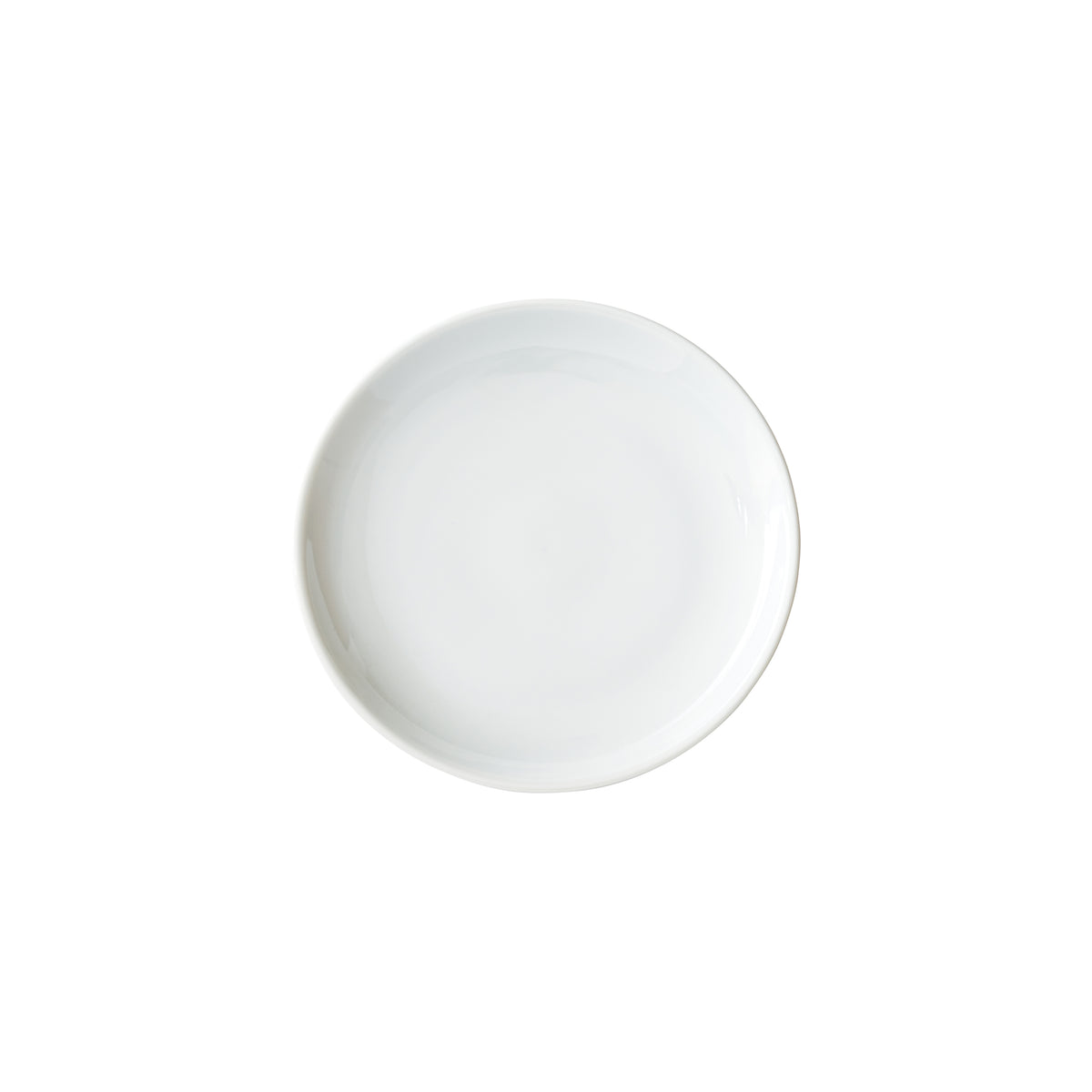 Winco OKP-8 Brechia Plate, 8" Dia x 3/4" H, Round White Porcelain with Coupe Rim - 1 Dozen