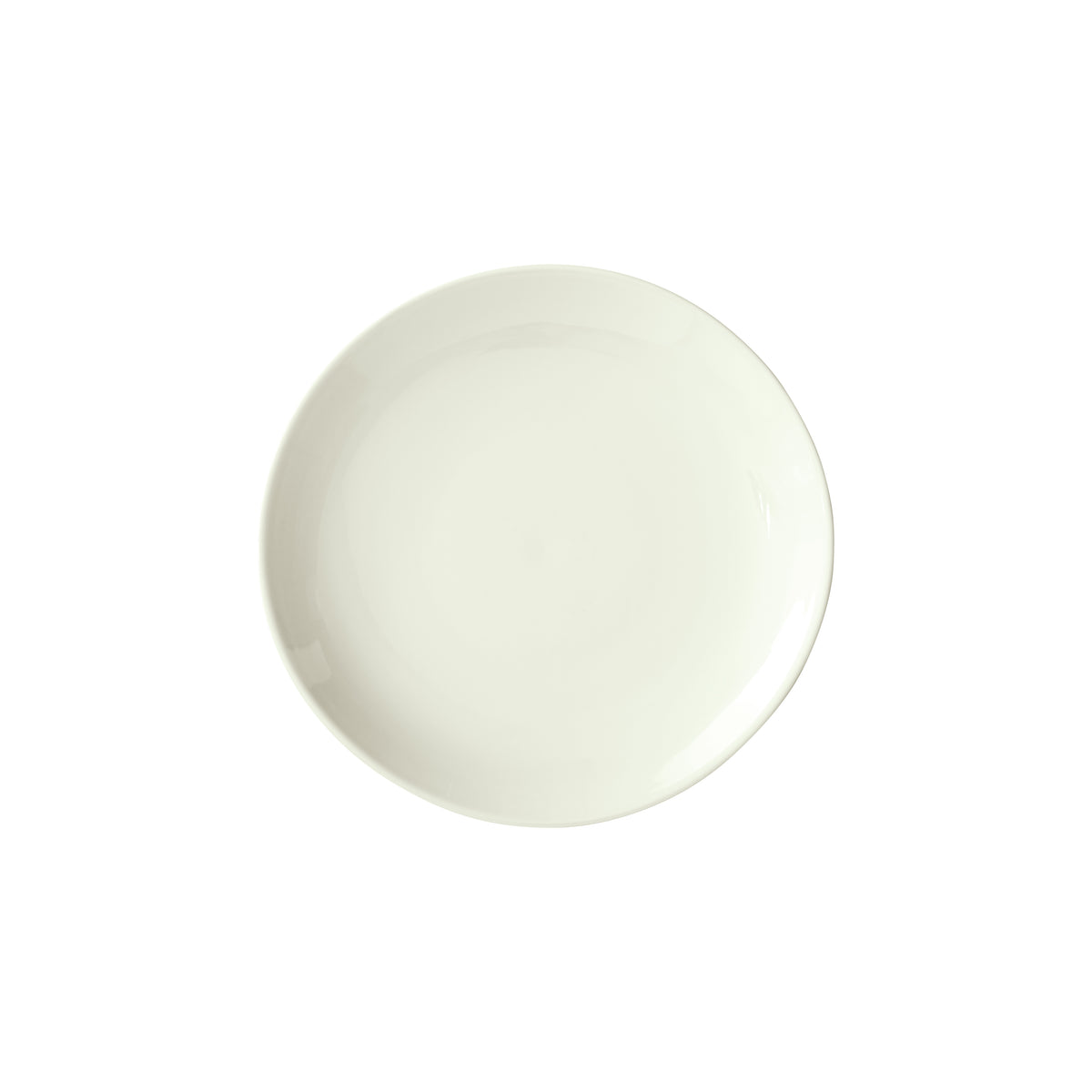 Winco OKP-9-AW 9" Round Porcelain China Plate, American White, Coupe Rim - 1 Dozen