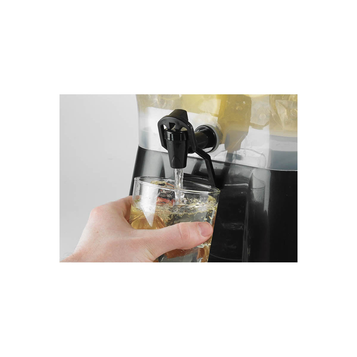 Winco PBD-3SK Plastic Square Beverage Dispenser, 3 Gallon
