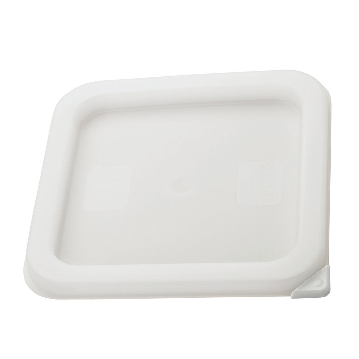 Winco PECC-S 2 Qt. White Square Polyethylene Container Cover | 7.38" Wide
