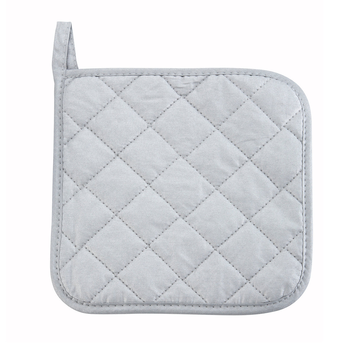 Winco PH-8S Pot Holder, 8" x 8" Silicone-Coated 100% Cotton, Silver Finish - 1 Dozen