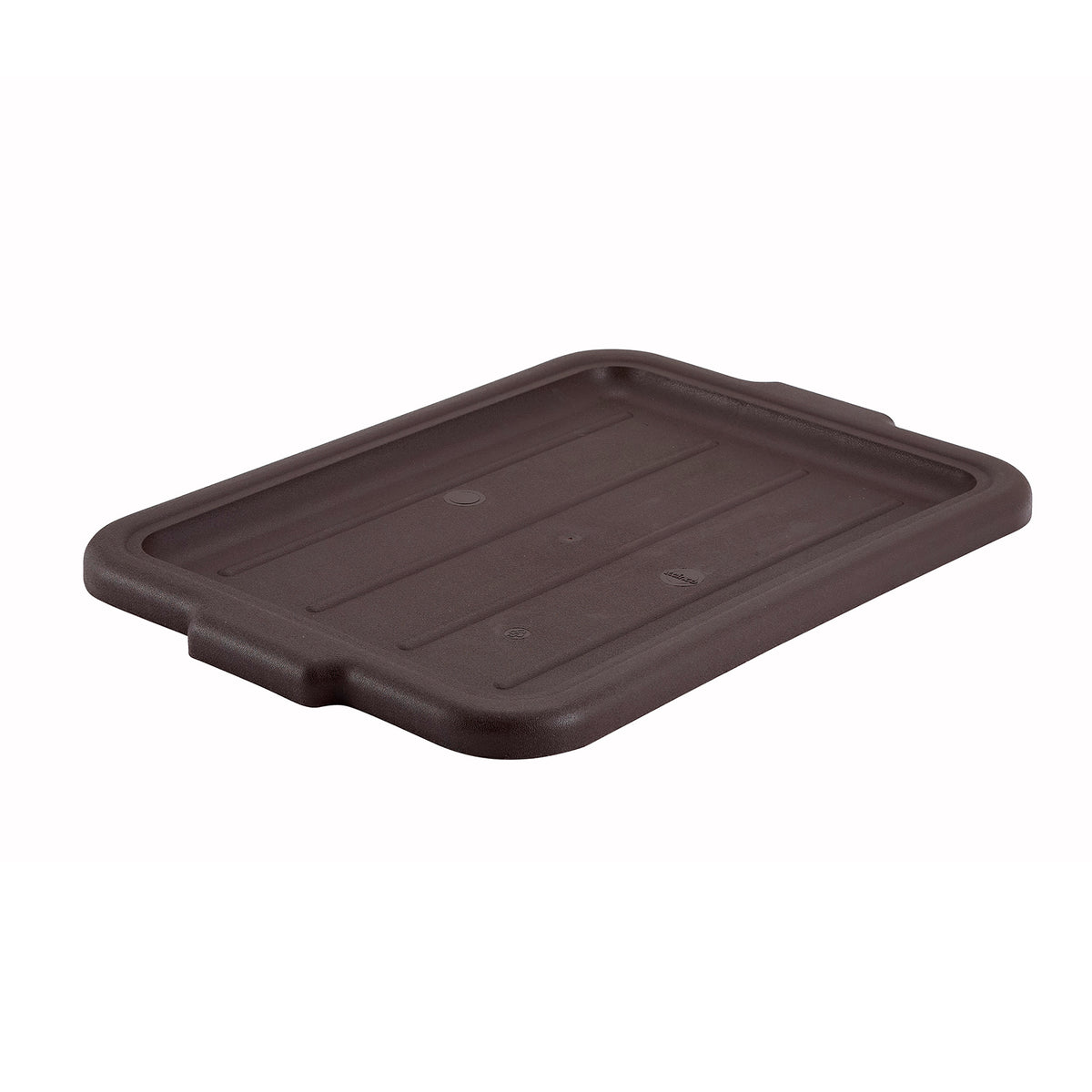 Winco PL-57B Brown Dish Box Cover, Polypropylene | 20.25" Wide