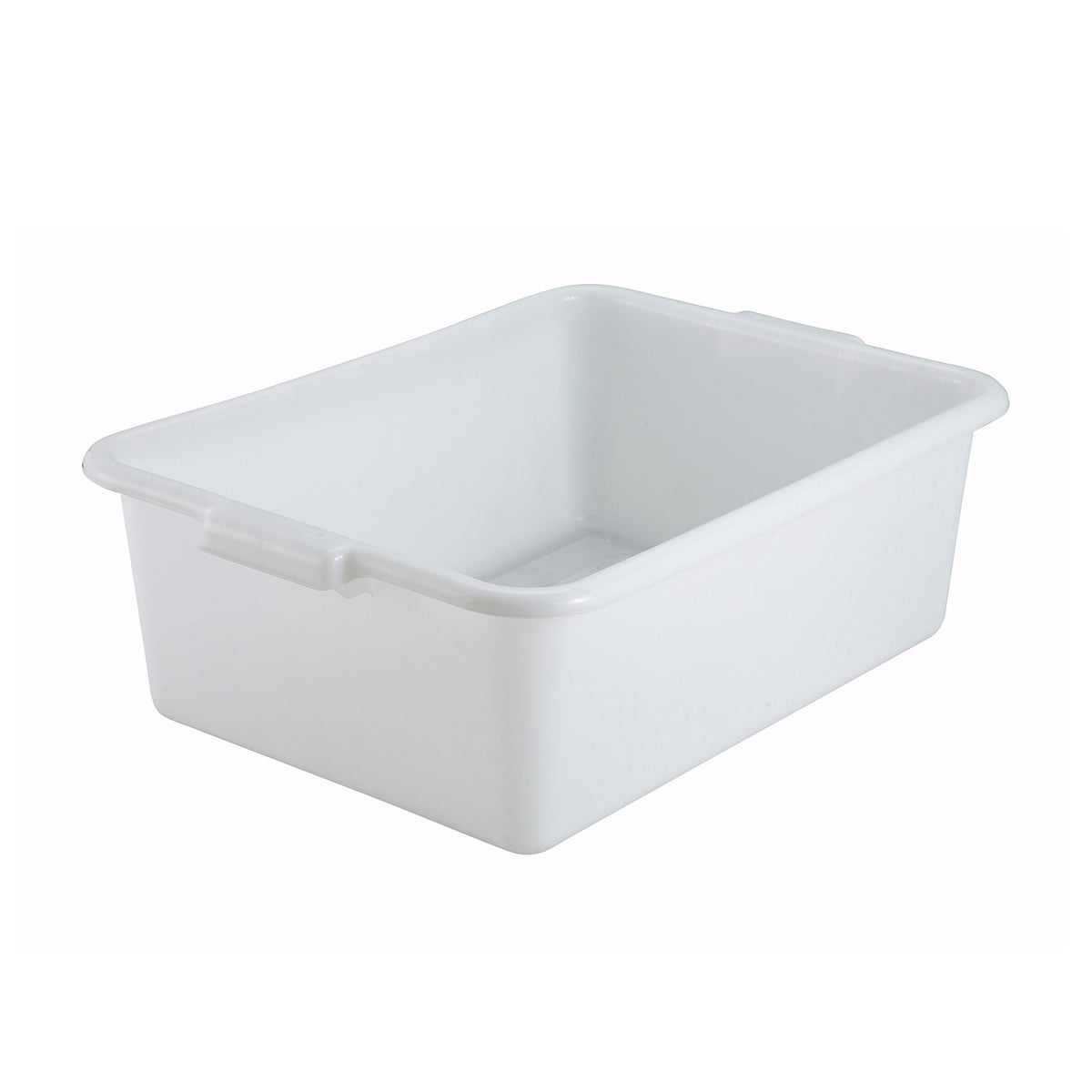 Winco PL-7W White Dish Box, 1-Compartment, Polypropylene | 21.5" Wide