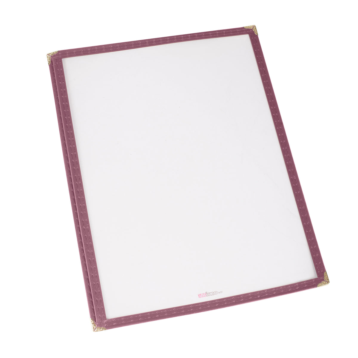 Winco PMC-14U Menu Cover, Single, Overall 9-3/8" X 14-7/8", Holds 8-1/2" X 14" Paper | plastic
