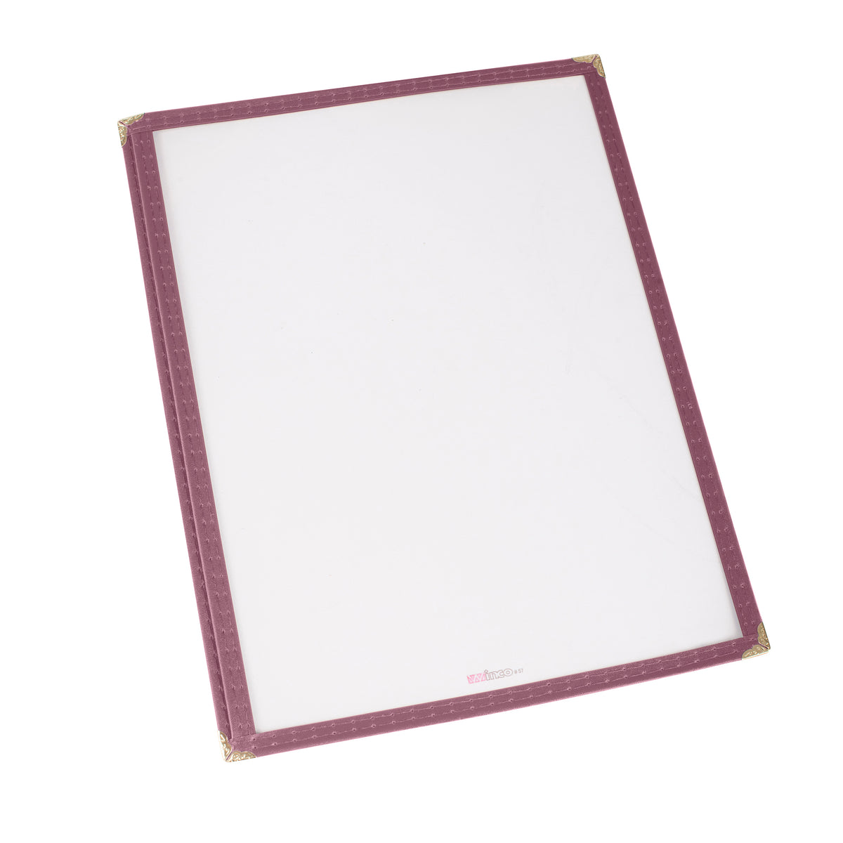 Winco PMC-9U Menu Cover, Single, Overall 9-3/8" X 12-1/8", Holds 8-1/4" X 11-1/4" Paper | plastic