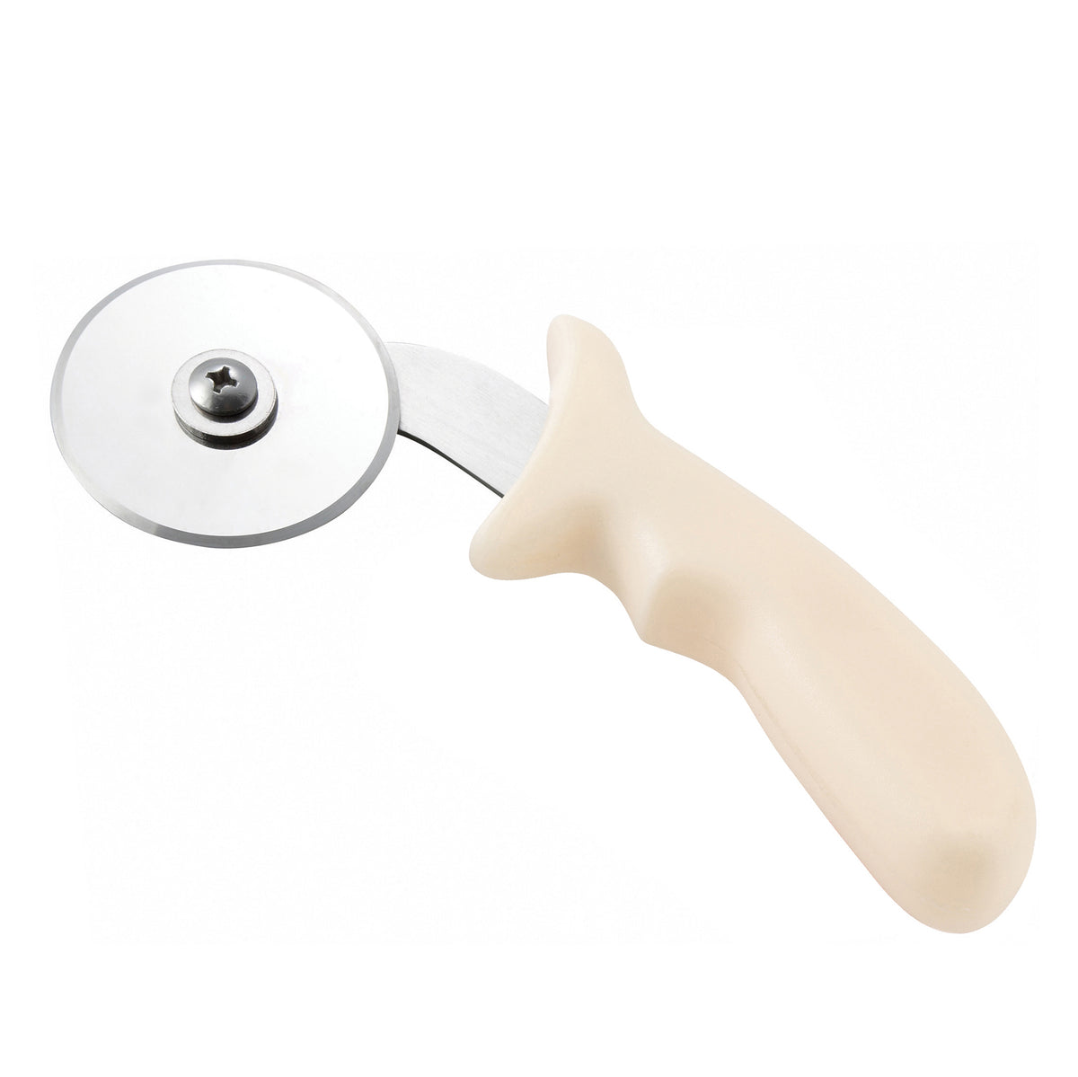 Winco PPC-2W Pizza Cutter with White Polypropylene Handle & 2-1/2" Blade - White