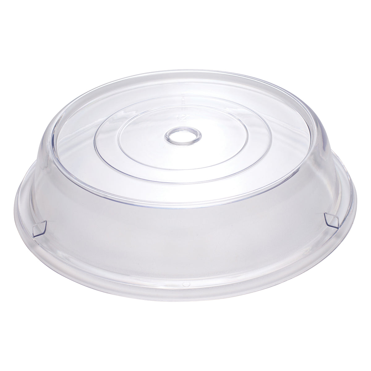 Winco PPCR-12 Clear 12" Round Polycarbonate Plate Cover - Stackable | plastic