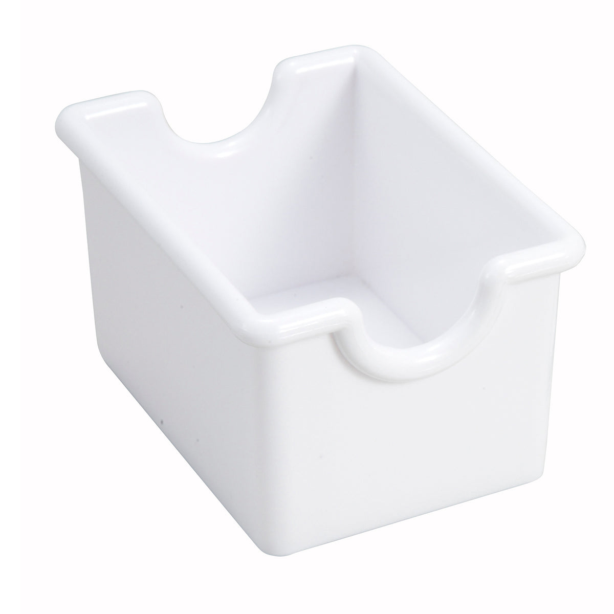 Winco PPH-1W Sugar Packet Holder, 3-1/2" x 2-1/2" x 2" White Plastic, NSF Aluminum - 1 Dozen | aluminum housing