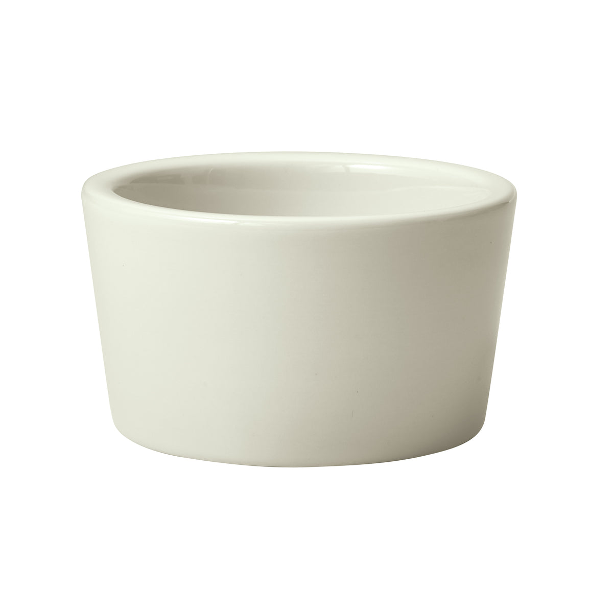 Winco PRR-4-AW China Ramekin Sauce Cup, 4 oz (115 ml), 2-7/8"x2-7/8"x1-1/2" Porcelain White- 1 Dozen | 4 - 6 oz