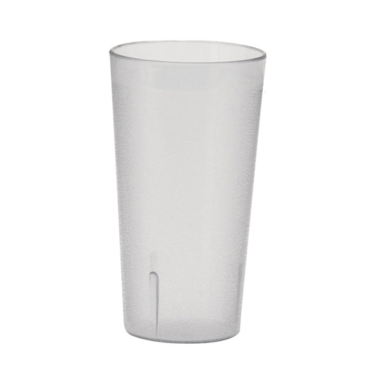 Winco PTP-12C 12 oz Clear Pebbled Plastic Tumbler, Break-Resistant, Dishwasher Safe - 1 Dozen | 0" Wide