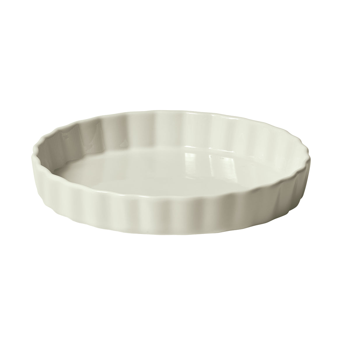 Winco QBD-75-AW 18 oz Round Porcelain Baking Dish, 7" x 7" x 1.25" White Fluted - 1 Dozen | 71 - 80 oz